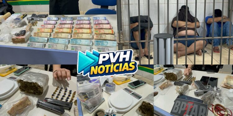 URGENTE: BPTAR prende Apenado e comparsas com drogas, pistola roubada e quase R$10 mil reais