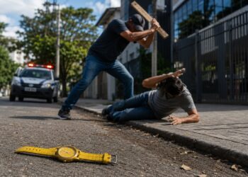 Homem foge depois de atacar mulher a pauladas no centro de Porto Velho