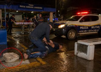 Entregador é atacado com bloco de concreto e suspeito é preso após ação de PM de folga em Rondônia