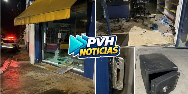 MADRUGADA: Bandidos furtam cofre vazio após invadir em papelaria na zona sul