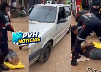 URGENTE: Ciclista idoso sofre traumatismo craniano em batida de frente com carro na zona leste