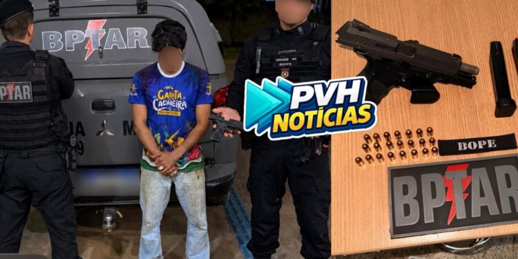 OPERAÇÃO DOMINUS: BOPE e BPTAR prende motorista de caminhonete armado em RO