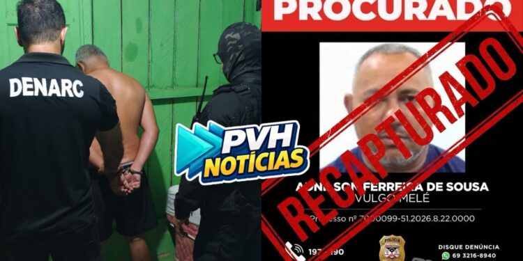 VULGO MELÉ: Denarc prende foragido por tráfico em propriedade rural na capital