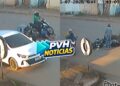 VÍDEO: Batida entre três motos e um carro deixa vários feridos na zona leste