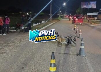 NA PINHEIRO: Batida entre motos deixa dois feridos em Porto Velho