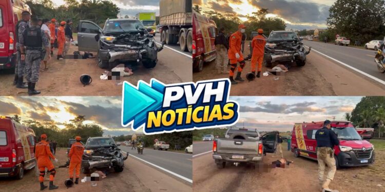 URGENTE: Colisão entre moto e caminhonete deixa dois mortos na BR-364