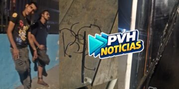 FLAGRANTE: Dupla é presa durante furto de fios de cobre em trailer na Rio Madeira