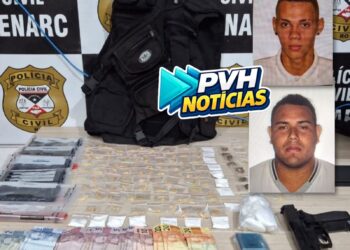 Denarc prende dois suspeitos por tráfico e apreende drogas, colete balístico e dinheiro em Porto Velho