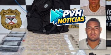 Denarc prende dois suspeitos por tráfico e apreende drogas, colete balístico e dinheiro em Porto Velho