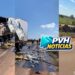 URGENTE: Caminhões ficam destruídos em grave acidente na BR-364