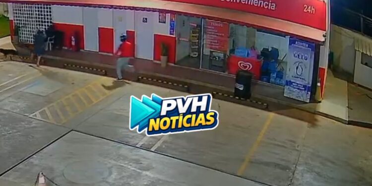 VÍDEO: Quadrilha armada invade posto, agride vítimas e rouba cofre no Lagoinha