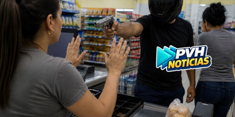 NO IGARAPÉ: Bandido armado invade supermercado e rouba até brinco de funcionária
