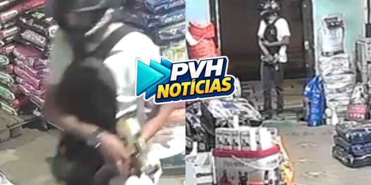 VÍDEO: Bandido armado com submetralhadora artesanal tenta fazer assalto em loja de ração