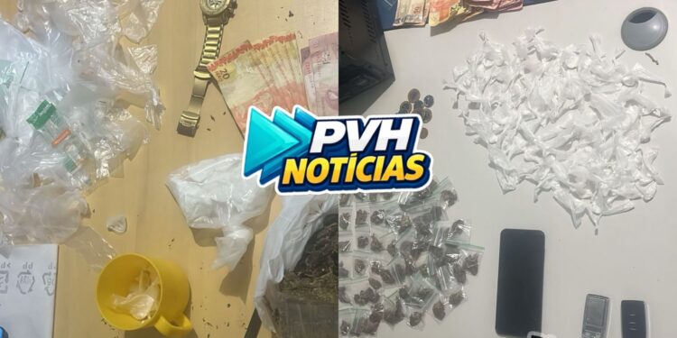 TRÁFICO: Suspeitos fogem ao ver viatura e abandonam drogas, dinheiro e bicicletas na zona Leste de Porto Velho