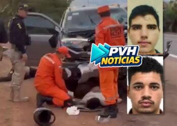 IDENTIFICADOS: Amigos morrem em grave acidente entre moto e caminhonete na BR-364 – Veja Vídeo