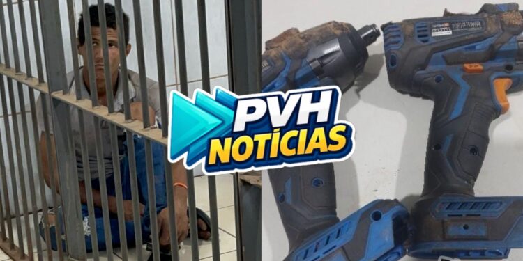 Morador de rua é preso após furtar cera e parafusadeiras de S10 no centro