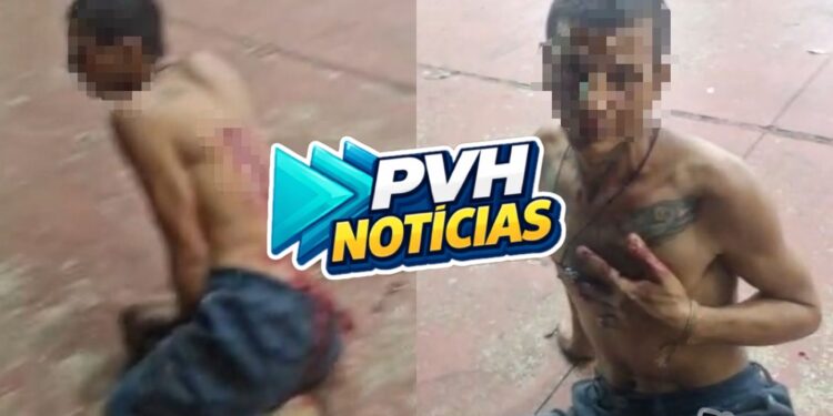 NAS COSTAS: “Venezuelano das bolinhas” é esfaqueado e busca ajuda de policiais na região central de Porto Velho