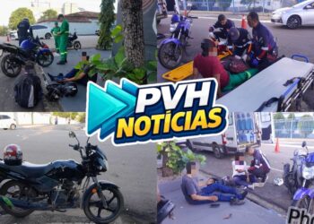 URGENTE: Batida entre motos deixa três feridos no centro