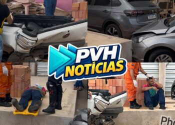 URGENTE: Motorista perde controle e bate em veículo oficial no centro