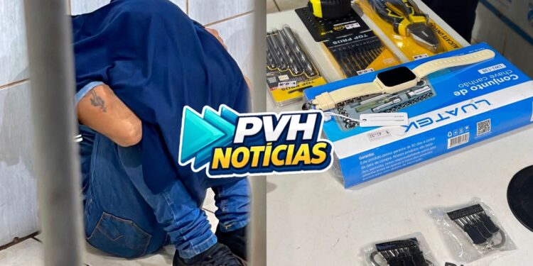 VIGILANTE PEGOU: Homem é preso fazendo furto em box no Mercado Central