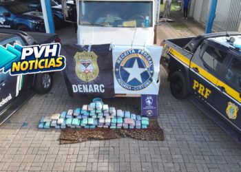 AÇÃO CONJUNTA: Denarc e Receita Federal apreendem 73kg de drogas em caminhão na BR-319