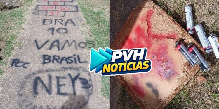 PCC NA COPA: Dupla de facção é presa fazendo pichações e torcida pelo Brasil no Morar Melhor