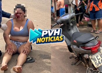 URGENTE: Motociclista fica desmaiada apôs passar em lombada e cair na zona sul