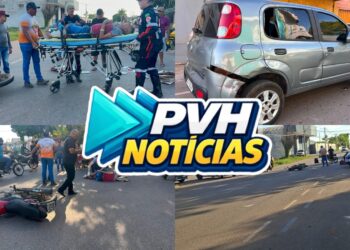 ATUALIZADA: Passageiro de moto app sofre fratura exposta em grave acidente no centro