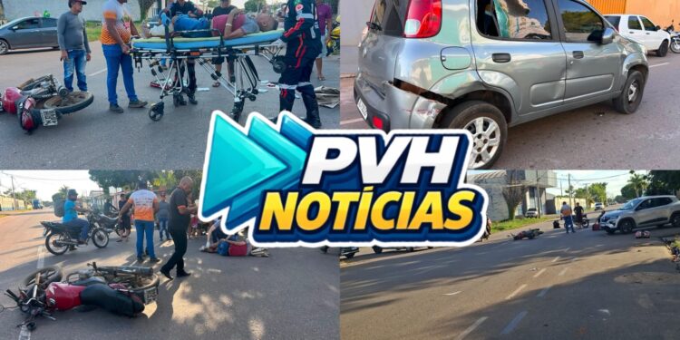 ATUALIZADA: Passageiro de moto app sofre fratura exposta em grave acidente no centro