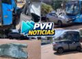 URGENTE: Carro é arrastado por ônibus e três pessoas ficam feridas no centro