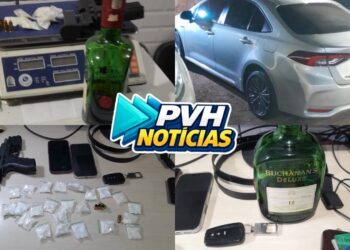 Casal é preso com arma, drogas e suspeita de embriaguez após disparos em via pública em Porto Velho