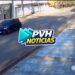 VÍDEO: Câmera flagra morador de rua sendo atropelado por carro de aplicativo em Porto Velho