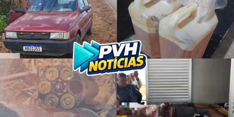 ATUALIZADA: Menor é apreendido e comparsa morto durante confronto com a Força Tática na BR-364