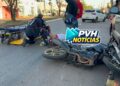 URGENTE: Passageira de moto app fica ferida em acidente na Guaporé