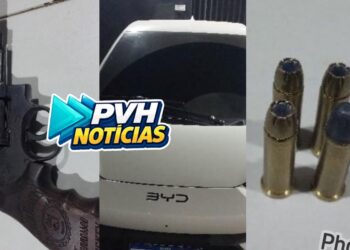 NO BYD: BPTAR prende trio com arma após perseguição em Porto Velho