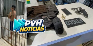 UM JA FOI: FICCO prende suspeito com colete e arma roubados de vigilante da Unir