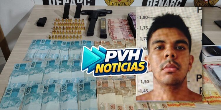 DENARC prende investigado com pistola, carregadores prolongados e 82 munições durante operação em Porto Velho