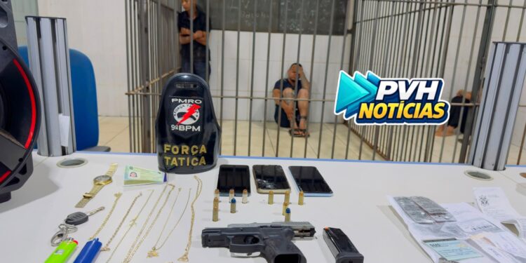 VÍDEO: Trio é preso com pistola durante abordagem da Força Tática na zona Sul de Porto Velho