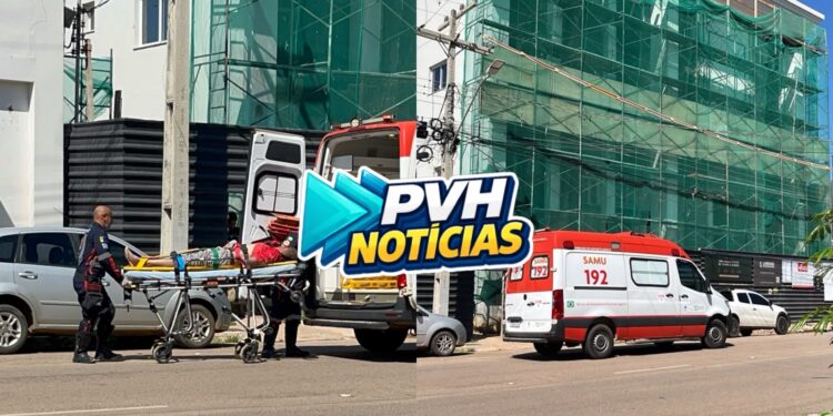 URGENTE: Trabalhador cai de escada após sofrer descarga elétrica em obra no centro