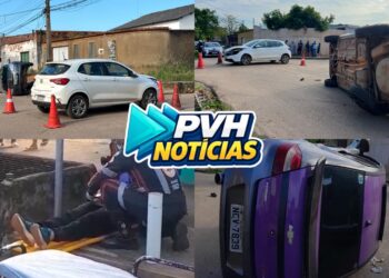 URGENTE: Motorista fica ferido em grave acidente com capotamento na zona sul