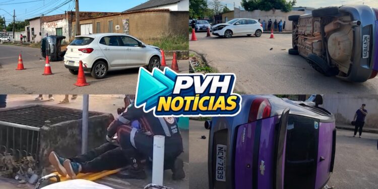 URGENTE: Motorista fica ferido em grave acidente com capotamento na zona sul