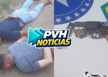 FLAGRANTE: PM flagra dupla com arma e evita possível ataque contra facção rival em Porto Velho