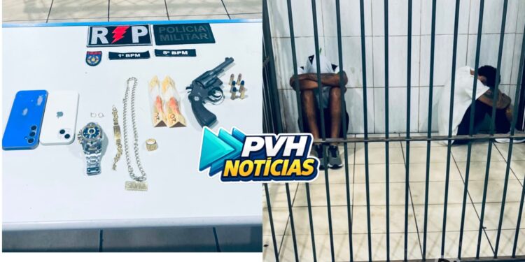 NA DEEP: PM recebe denúncia e prende dupla com arma e munição em casa noturna no centro
