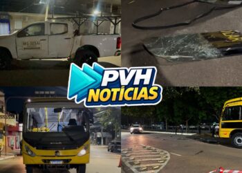 URGENTE: Veículo da Sesai invade preferencial e causa acidente com ônibus escolar no centro