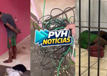VÍDEO: Guarnição do sgt Ribeiro prende ladrão durante furto de fios em residência na leste