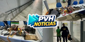 NA ESCADA: Eletricista é preso fazendo “gato” em poste no Morar Melhor