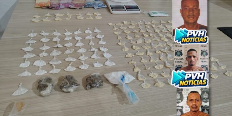 OPERAÇÃO DESARME: Denarc fecha “boca do Mar” e prende trio com drogas em Porto Velho