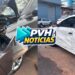 URGENTE: Onix capota em grave acidente no centro de Porto Velho