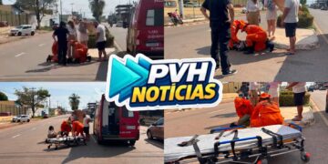URGENTE: Motociclista fica ferida em acidente com Fiat Strada na Caula