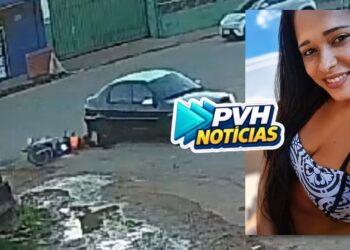 VÍDEO: Mulher passou mal e morreu após ser derrubada da moto por carro na zona leste